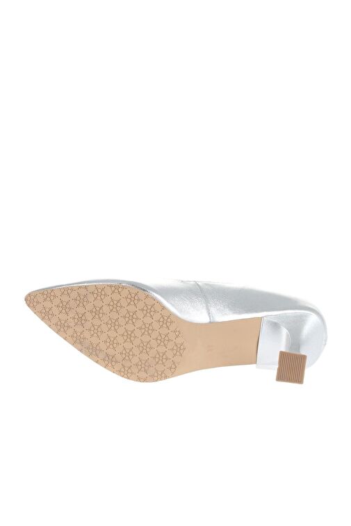 Bueno Shoes Gümüş Deri Kadın Topuklu Ayakkabı 01wa1401 - Görsel 6