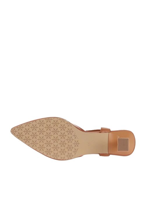 Bueno Shoes Taba Koyu Deri Kadın Topuklu Ayakkabı 01wa1403 - Görsel 6