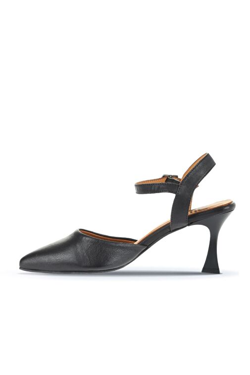 Bueno Shoes Siyah Deri Kadın Topuklu Ayakkabı 01wa1403 - Görsel 4