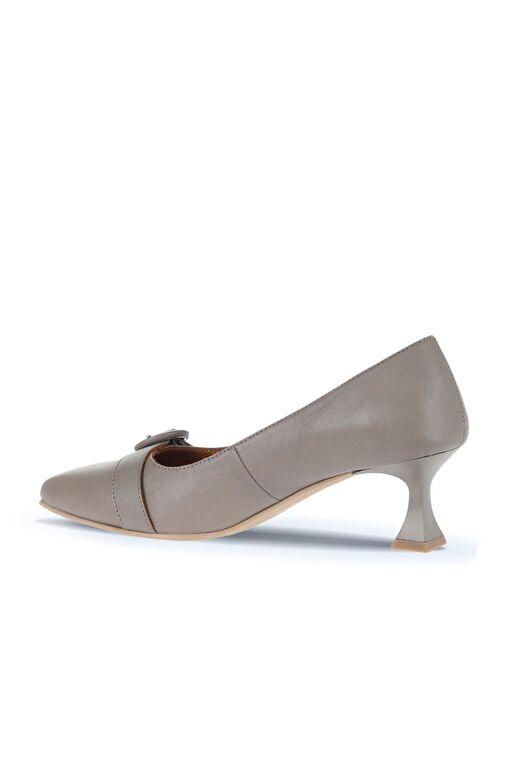 Bueno Shoes Gri Deri Kadın Topuklu Ayakkabı 01wa1305 - Görsel 5