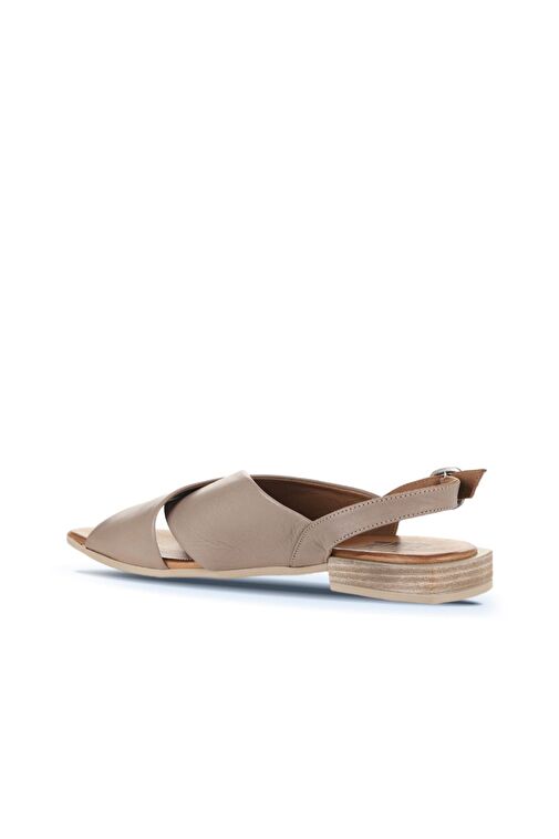 Bueno Shoes Gri Deri Kadın Sandalet 01wq5618 - Görsel 5