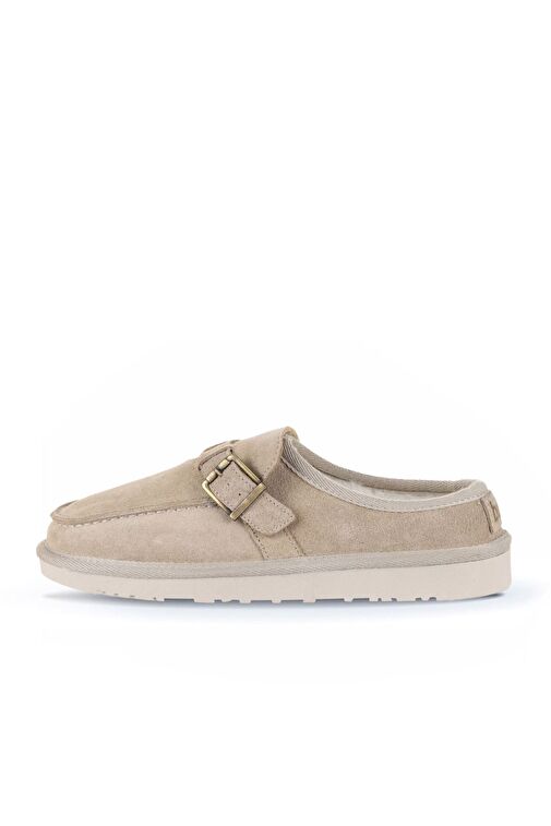 Bueno Shoes Bej Süet Kadın Düz Terlik 05wt104 - Görsel 4