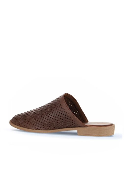 Bueno Shoes Kahverengi Deri Kadın Düz Terlik 01wa9200 - Görsel 5