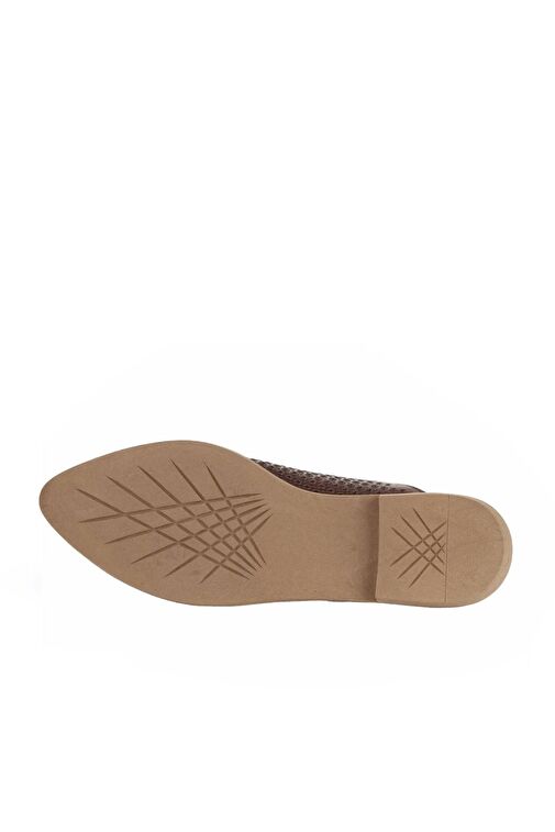 Bueno Shoes Kahverengi Deri Kadın Düz Terlik 01wa9200 - Görsel 6