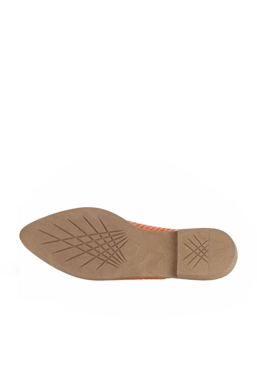 Bueno Shoes Turuncu Deri Kadın Düz Terlik 01wa9200 - Görsel 6