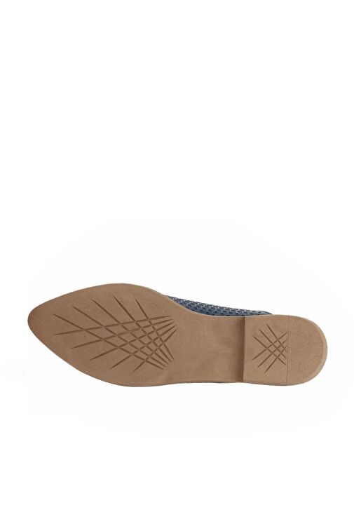 Bueno Shoes Mavi Deri Kadın Düz Terlik 01wa9200 - Görsel 4