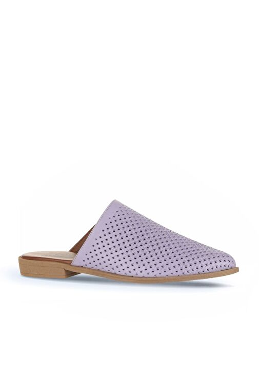 Bueno Shoes Lila Deri Kadın Düz Terlik 01wa9200 - Görsel 3