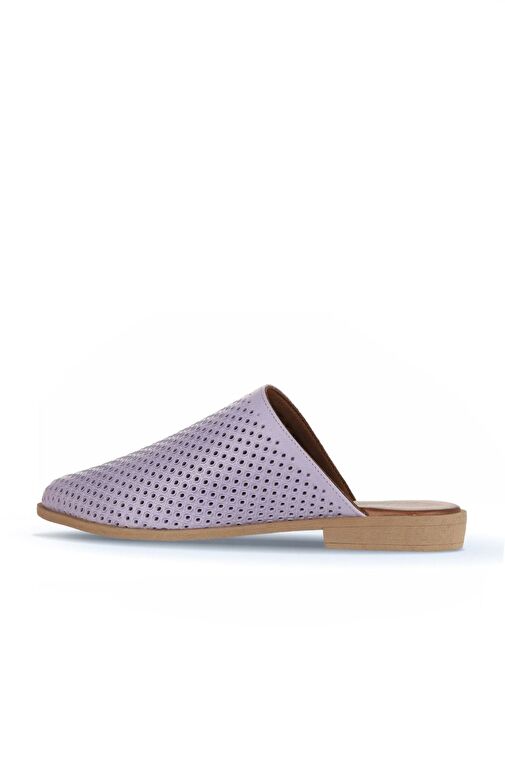 Bueno Shoes Lila Deri Kadın Düz Terlik 01wa9200 - Görsel 5