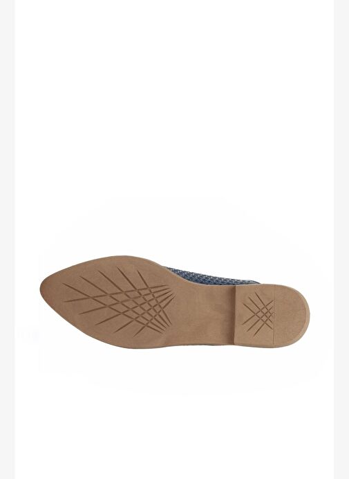Bueno Shoes Mavi Deri Kadın Düz Terlik 01wa9200 - Görsel 10