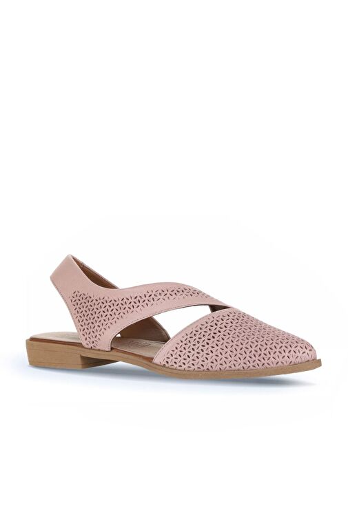 Bueno Shoes Gül Kurusu Deri Kadın Düz Sandalet 01wa9202 - Görsel 3