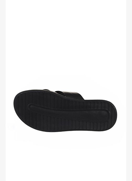 Bueno Shoes Siyah Baskılı Deri Erkek Düz Terlik 25mt2232 - Görsel 11