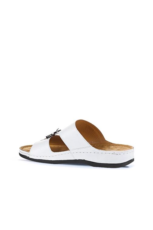 Bueno Shoes Beyaz Deri Erkek Düz Terlik 25mt2360 - Görsel 5