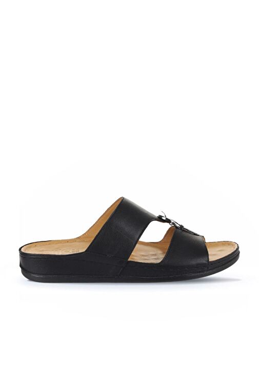 Bueno Shoes Siyah Deri Erkek Düz Terlik 25mt2360 - Görsel 2