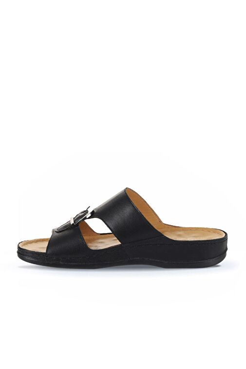 Bueno Shoes Siyah Deri Erkek Düz Terlik 25mt2360 - Görsel 4