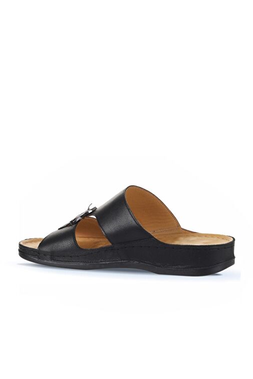 Bueno Shoes Siyah Deri Erkek Düz Terlik 25mt2360 - Görsel 5