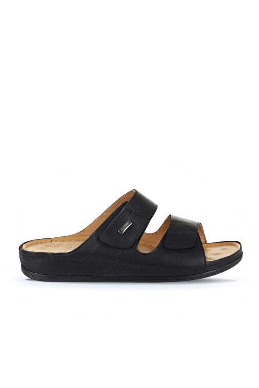 Bueno Shoes Siyah Deri Erkek Düz Terlik 25mt2365 - Görsel 2