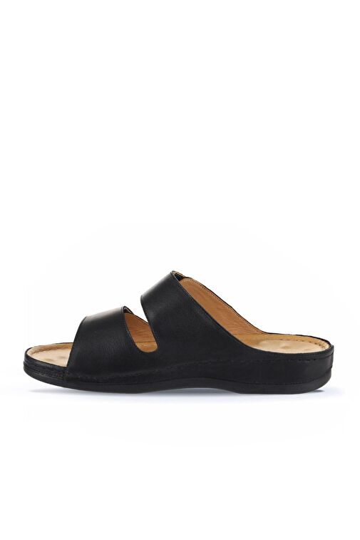 Bueno Shoes Siyah Deri Erkek Düz Terlik 25mt2365 - Görsel 4