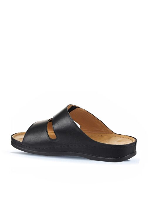 Bueno Shoes Siyah Deri Erkek Düz Terlik 25mt2365 - Görsel 5
