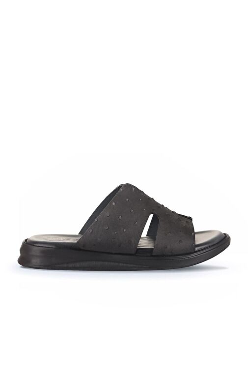 Bueno Shoes Gri Nubuk/deve Kuşu Erkek Düz Terlik 25mt2488 - Görsel 2