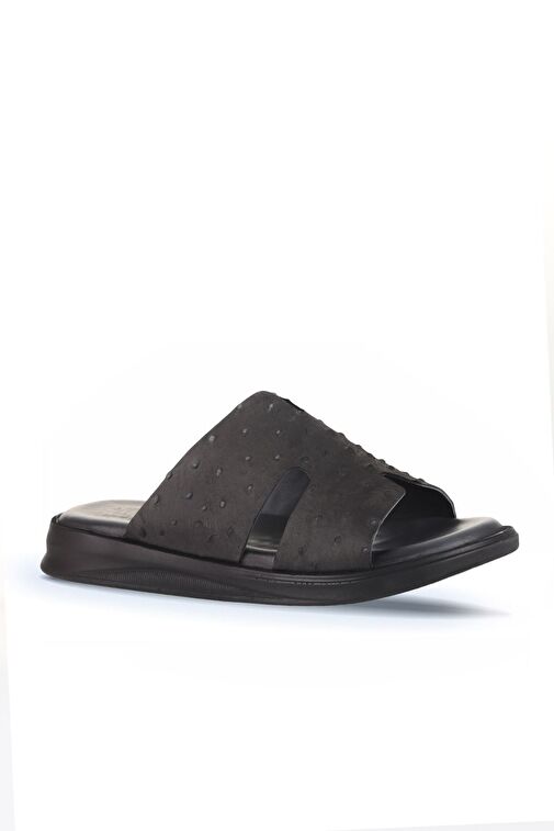 Bueno Shoes Gri Nubuk/deve Kuşu Erkek Düz Terlik 25mt2488 - Görsel 3