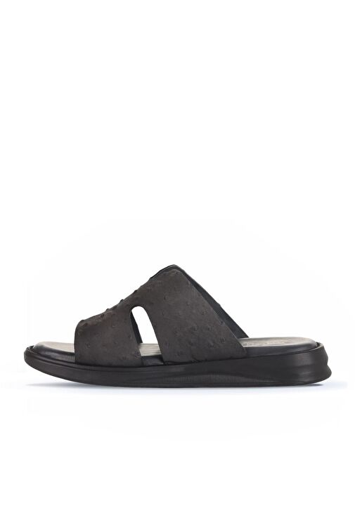 Bueno Shoes Gri Nubuk/deve Kuşu Erkek Düz Terlik 25mt2488 - Görsel 4