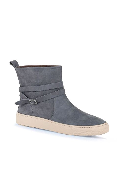 Bueno Shoes Gri Nubuk Kadın Düz Bot 01wd2601 - Görsel 3