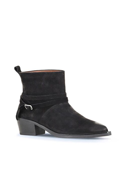 Bueno Shoes Siyah Nubuk Kadın Topuklu Bot 01wd4006 - Görsel 4