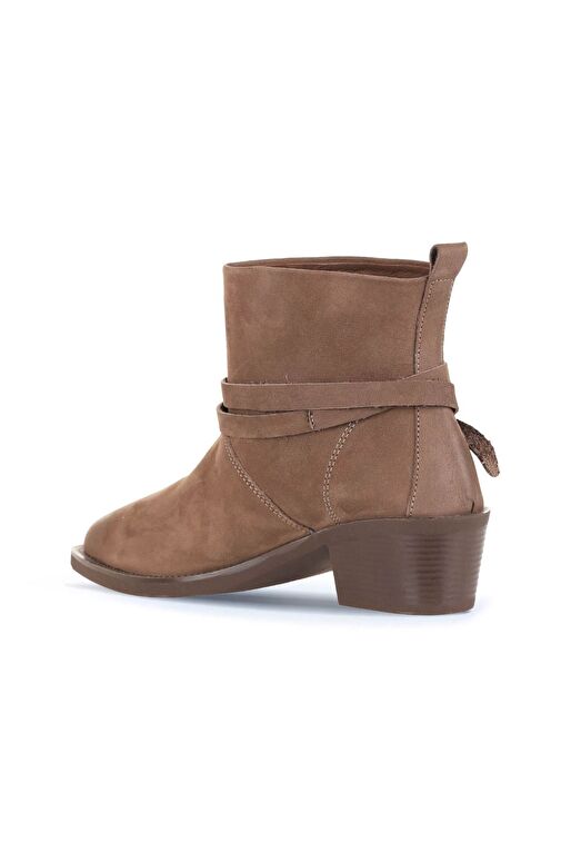 Bueno Shoes Kahverengi Nubuk Kadın Topuklu Bot 01wd4006 - Görsel 5