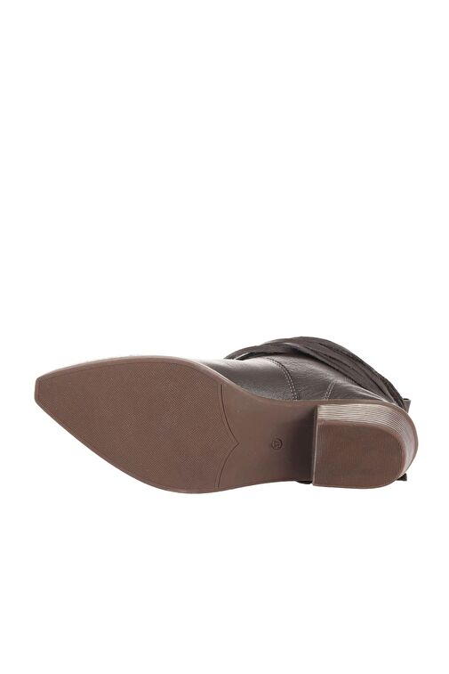 Bueno Shoes Kahverengi Deri Kadın Topuklu Bot 01wd4007 - Görsel 6