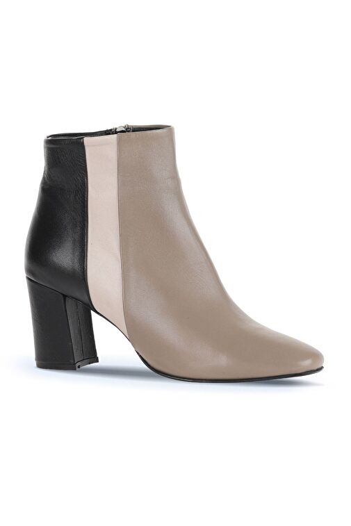 Bueno Shoes Gri Multi Deri Kadın Topuklu Bot 01wd1001 - Görsel 3