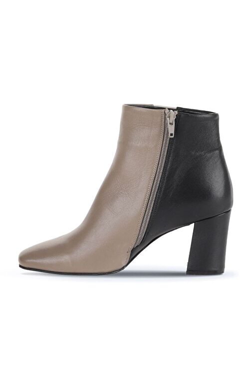 Bueno Shoes Gri Multi Deri Kadın Topuklu Bot 01wd1001 - Görsel 4