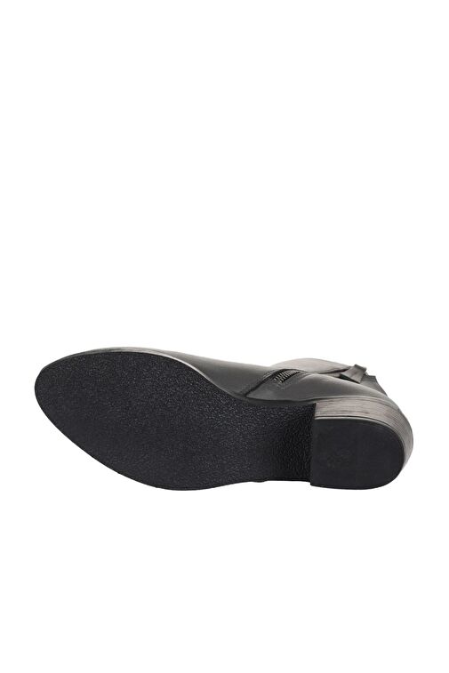 Bueno Shoes Gri Deri Kadın Topuklu Bot 01wd1100 - Görsel 6