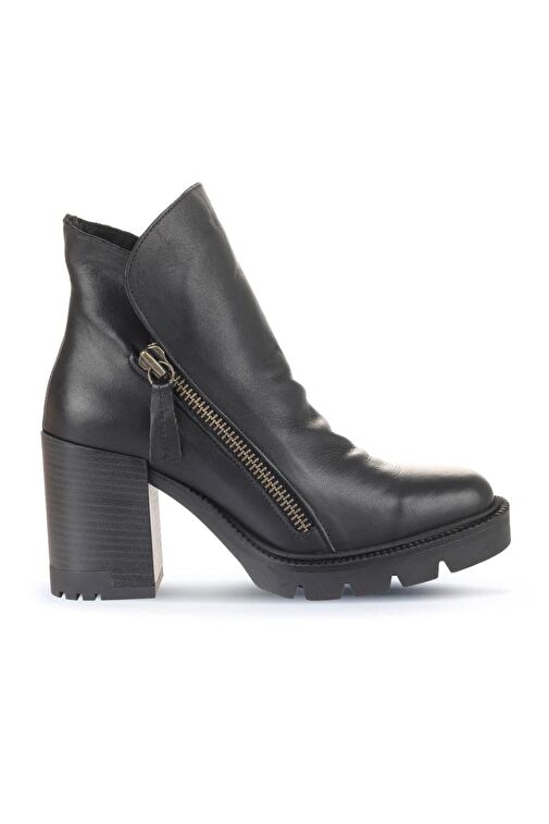 Bueno Shoes Siyah Deri Kadın Topuklu Bot 01wz0801 - Görsel 2