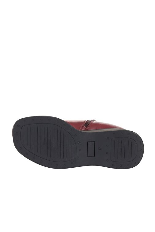 Bueno Shoes Bordo Deri Kadın Dolgu Topuklu Bot 01wz8603 - Görsel 6