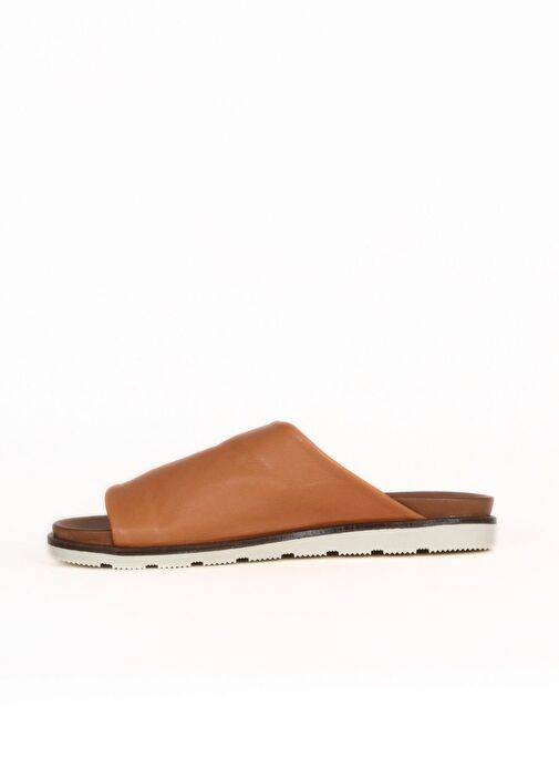 Bueno Shoes Taba Deri Kadın Düz Terlik 01wl0503 - Görsel 4