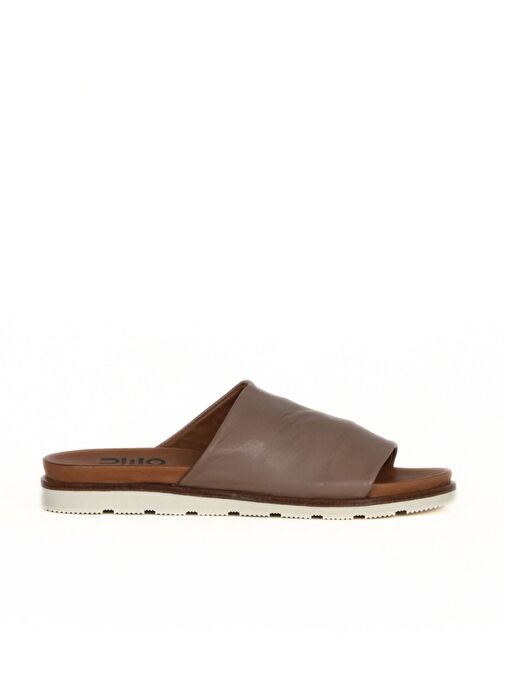 Bueno Shoes Gri Deri Kadın Düz Terlik 01wl0503 - Görsel 2