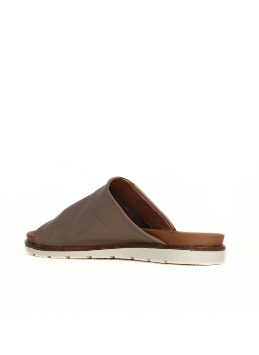 Bueno Shoes Gri Deri Kadın Düz Terlik 01wl0503 - Görsel 5