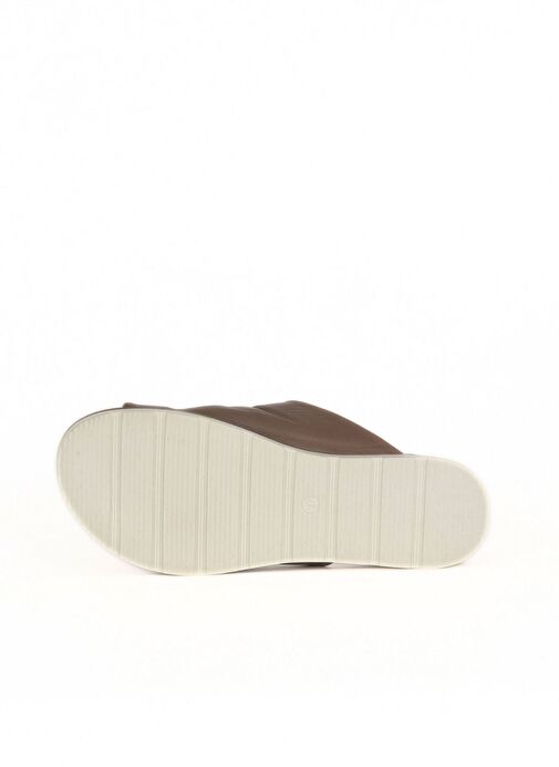 Bueno Shoes Gri Deri Kadın Düz Terlik 01wl0503 - Görsel 6