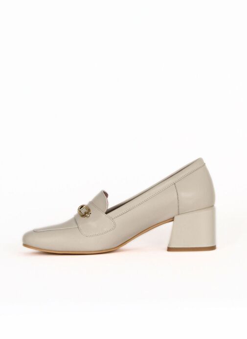 Bueno Shoes Bej Deri Kadın Topuklu Ayakkabı 33wa7656 - Görsel 4