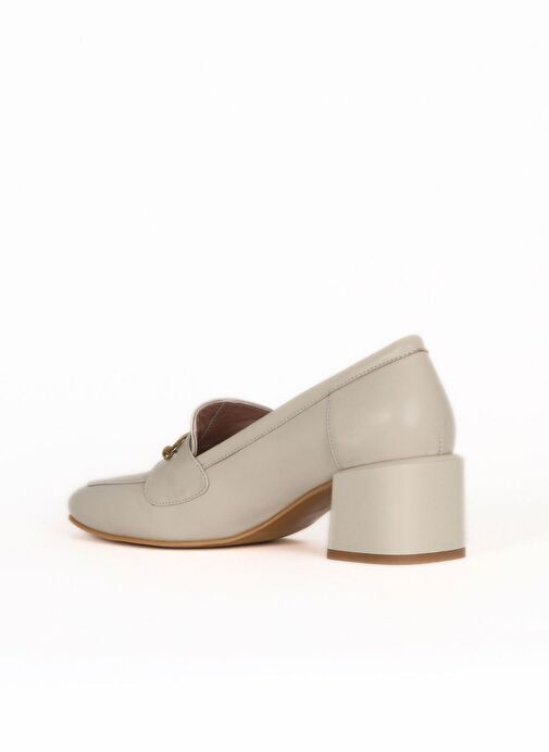 Bueno Shoes Bej Deri Kadın Topuklu Ayakkabı 33wa7656 - Görsel 5