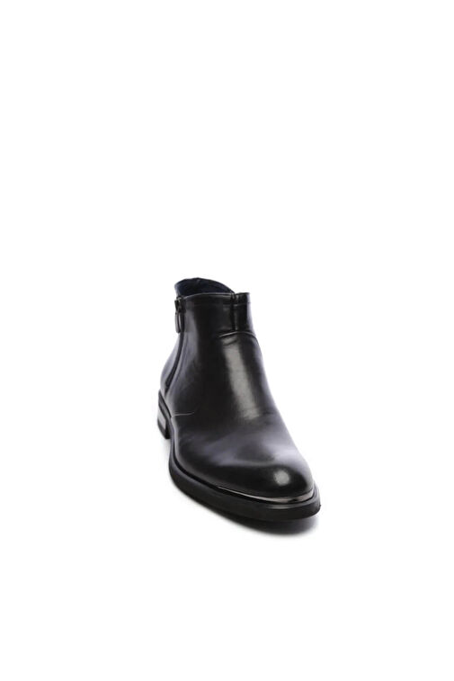 Tamer Tanca Erkek Hakiki Deri Siyah Klasik Bot - Görsel 3