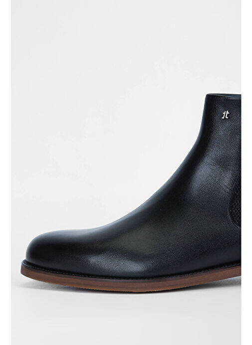 Tamer Tanca Tamer Tanca Erkek Hakiki Deri Siyah Deri Casual Bot | Boyner Siyah - 5. görsel