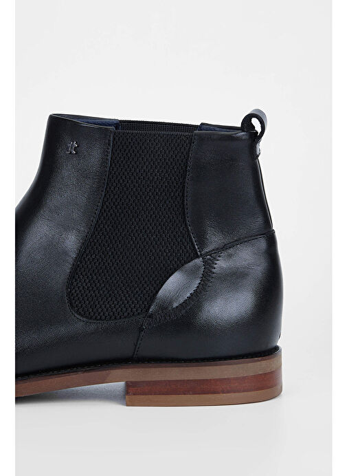 Tamer Tanca Tamer Tanca Erkek Hakiki Deri Siyah Deri Casual Bot | Boyner Siyah - 7. görsel