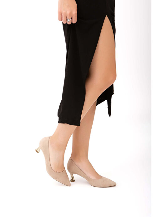 Tamer Tanca Kadın Suni Deri Vizon Topuklu Ayakkabı - Görsel 6