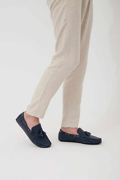 Tamer Tanca Lacivert Erkek Deri Loafer 355 12502 ERK AYK Y21 - Görsel 2