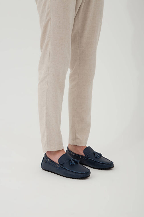 Tamer Tanca Lacivert Erkek Deri Loafer 355 12502 ERK AYK Y21 - Görsel 3