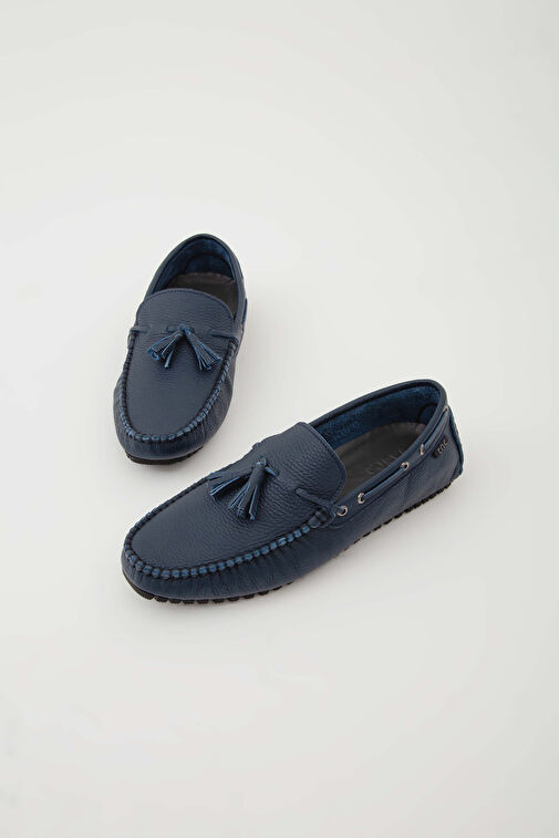 Tamer Tanca Lacivert Erkek Deri Loafer 355 12502 ERK AYK Y21 - Görsel 6