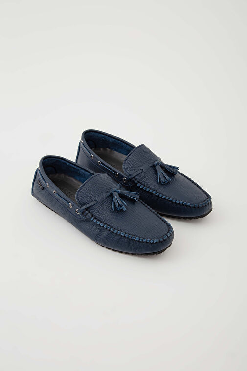 Tamer Tanca Lacivert Erkek Deri Loafer 355 12502 ERK AYK Y21 - Görsel 8