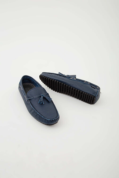 Tamer Tanca Lacivert Erkek Deri Loafer 355 12502 ERK AYK Y21 - Görsel 9