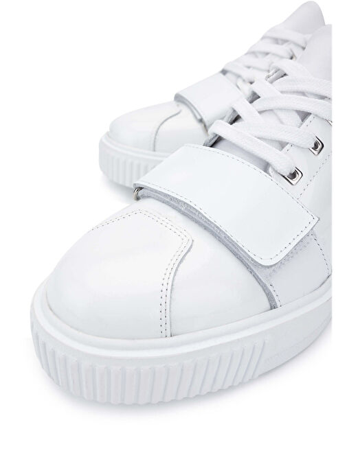 Tamer Tanca Erkek Hakiki Deri Beyaz Casual Ayakkabı - Görsel 4